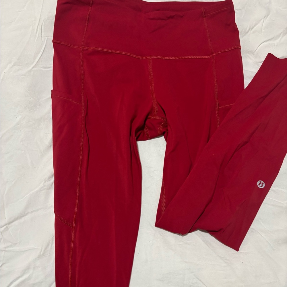 Lululemon Athletica Red Leggings